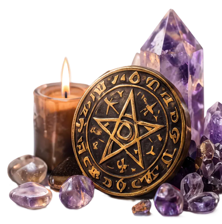 Cristal y elementos rituales